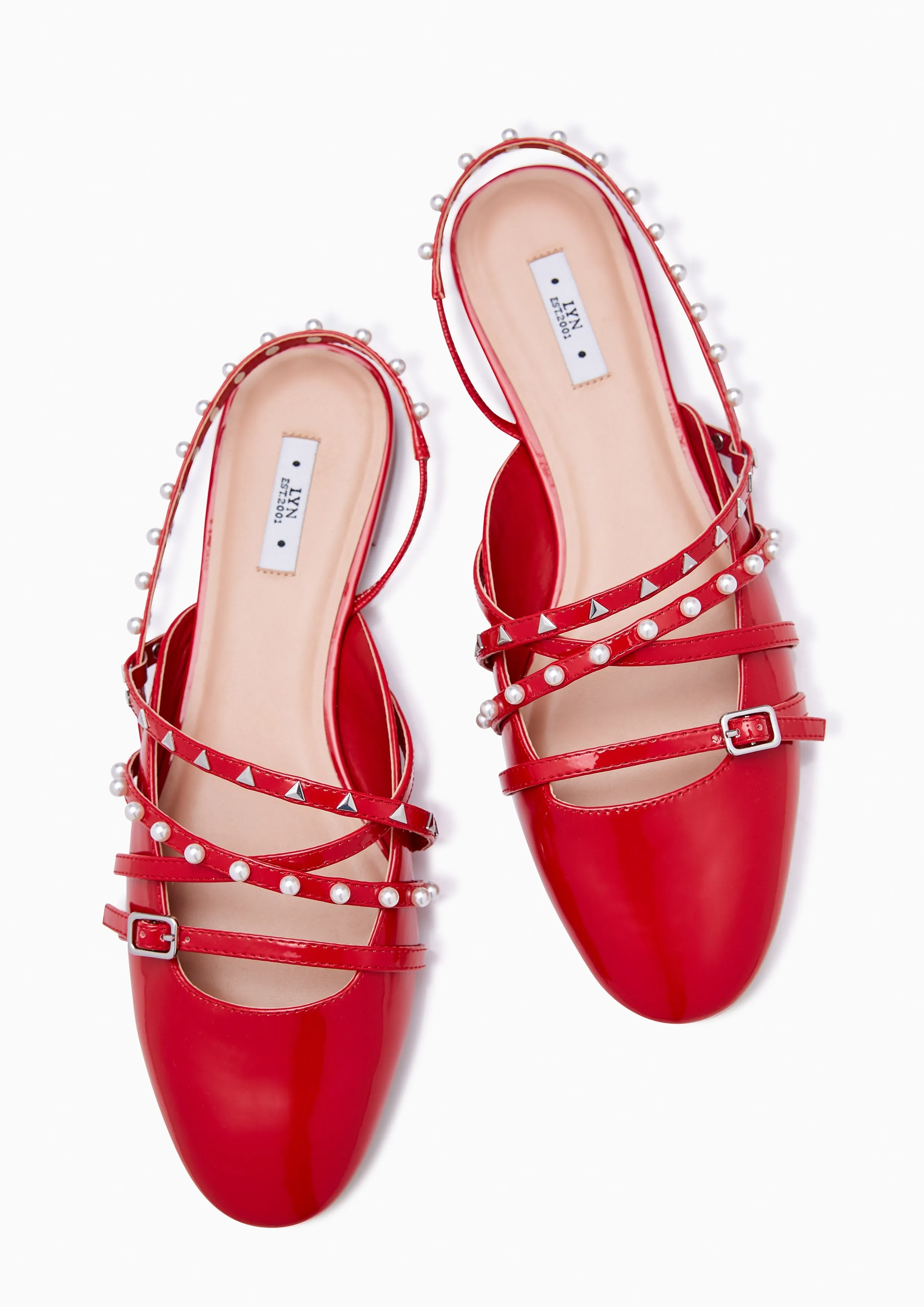 Kara Low Heel Pumps - Red