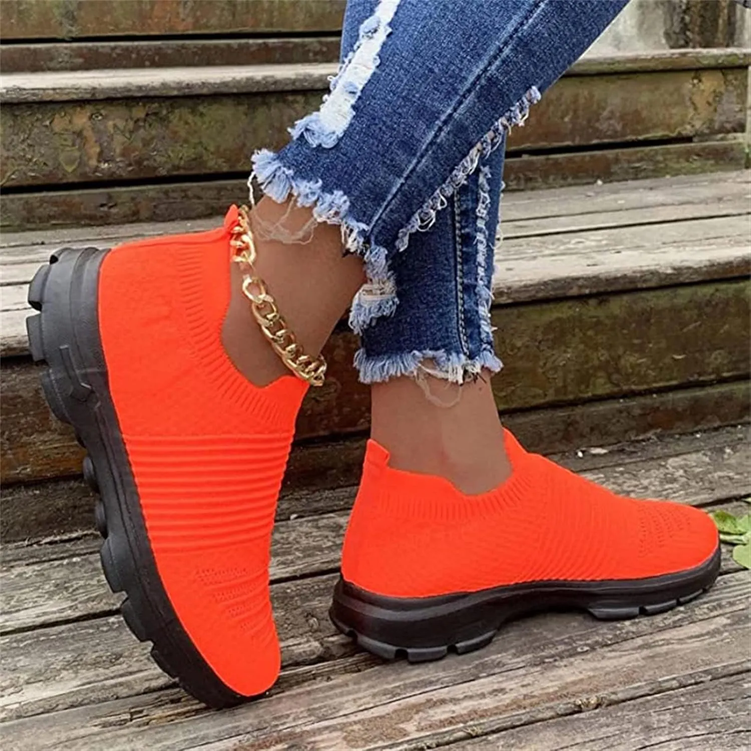 Ladmiple Sneakers For Women Comfortable Shoes Slip On Casual Walking Shoes Dressy Summer Fashion Non Slip Flats Loafers