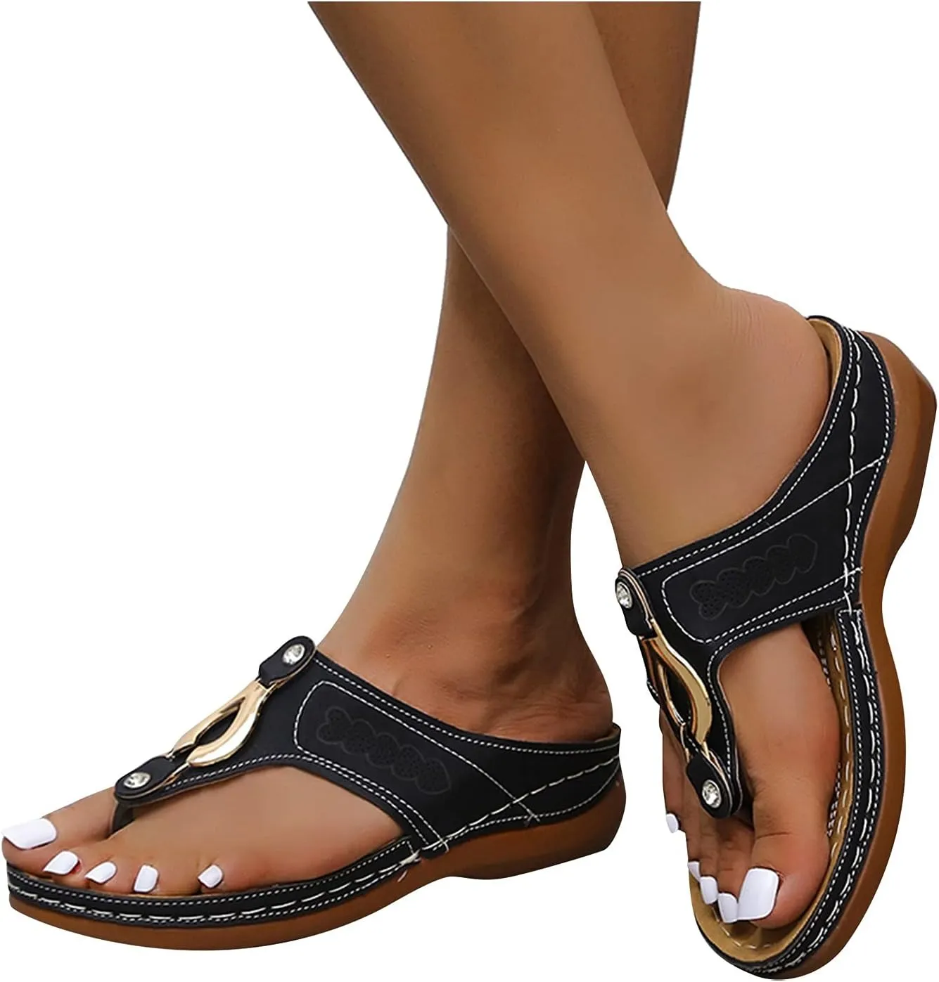 Orthopedic Wide Width Heels for Women Sexy Flat Sandals Women Party Club Night Shoes Womens Summer Sandals Size 6 Cute Black Sandals Plantar Fasciitis Sandals for Women Wide Ankle Sandals for Women