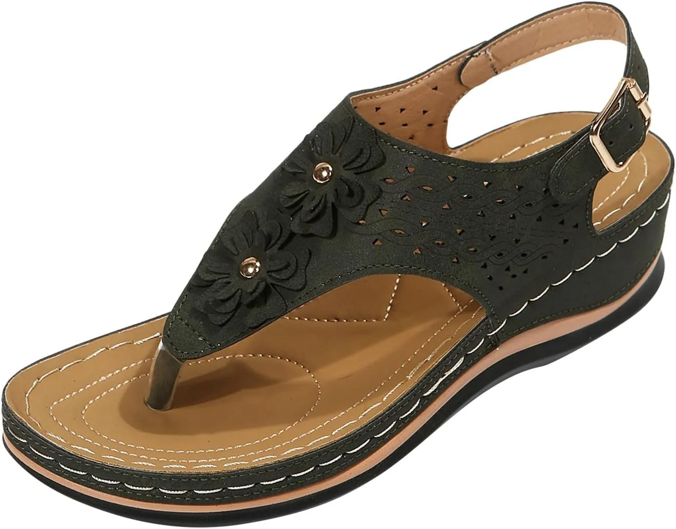 SBGMoSJ Ortho Dressy Sandals for Women Womens Orthopedic Flip Flops Wide Womens Summer Shoes White Women Comfort Sandals Walking Shoes Women Office Comfortable Sandals Women Huarache