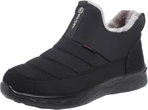Snow Boots for Women Waterproof Winter Boots Anti-Slip Ankle Booties Slip On Warm Fur Lined Comfortable Womens Sneaker