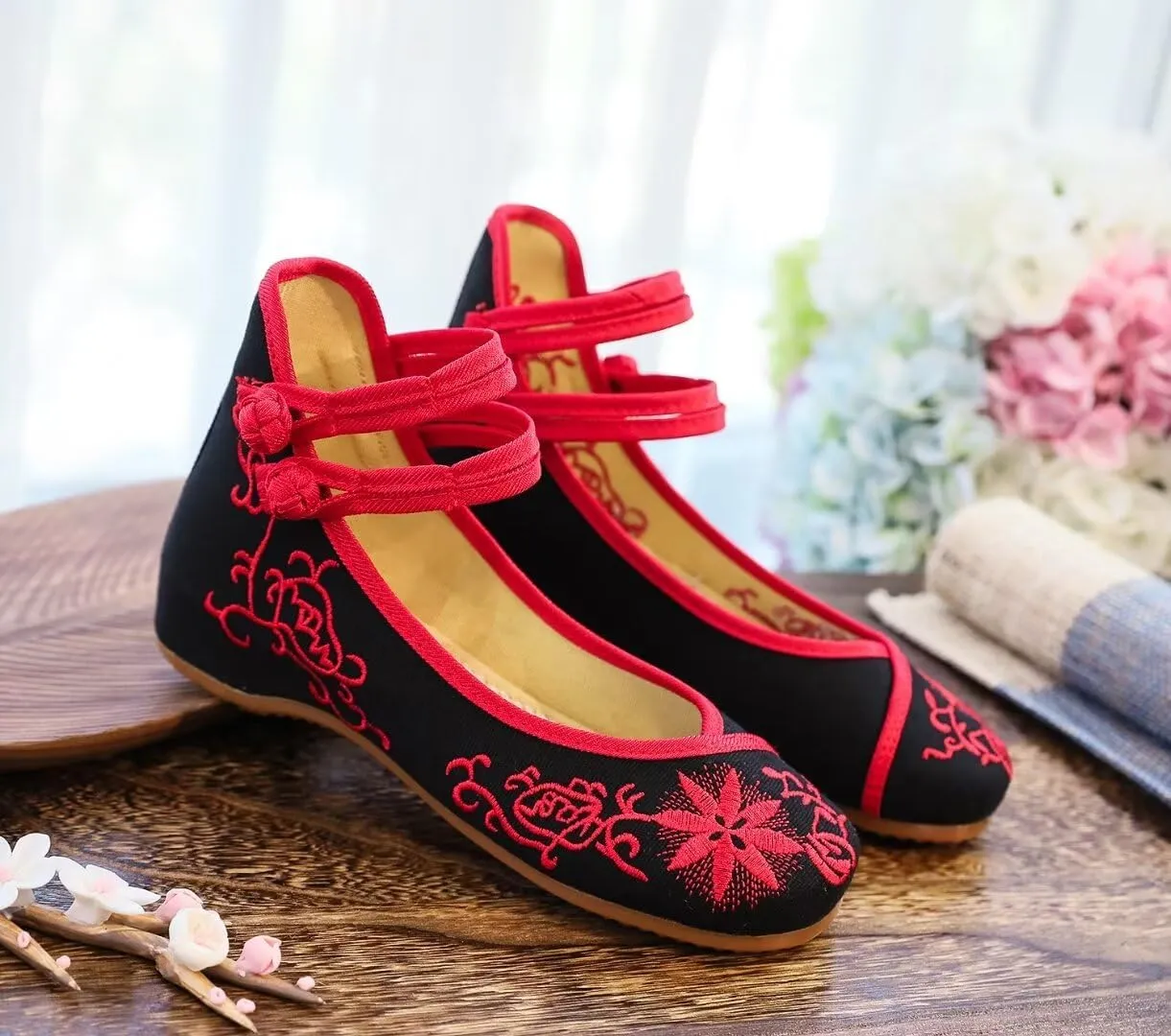 TN TANGNEST Women's Leather Flats Comfortable Square Toe Dress Flats Retro Soft Mary Jane Flats