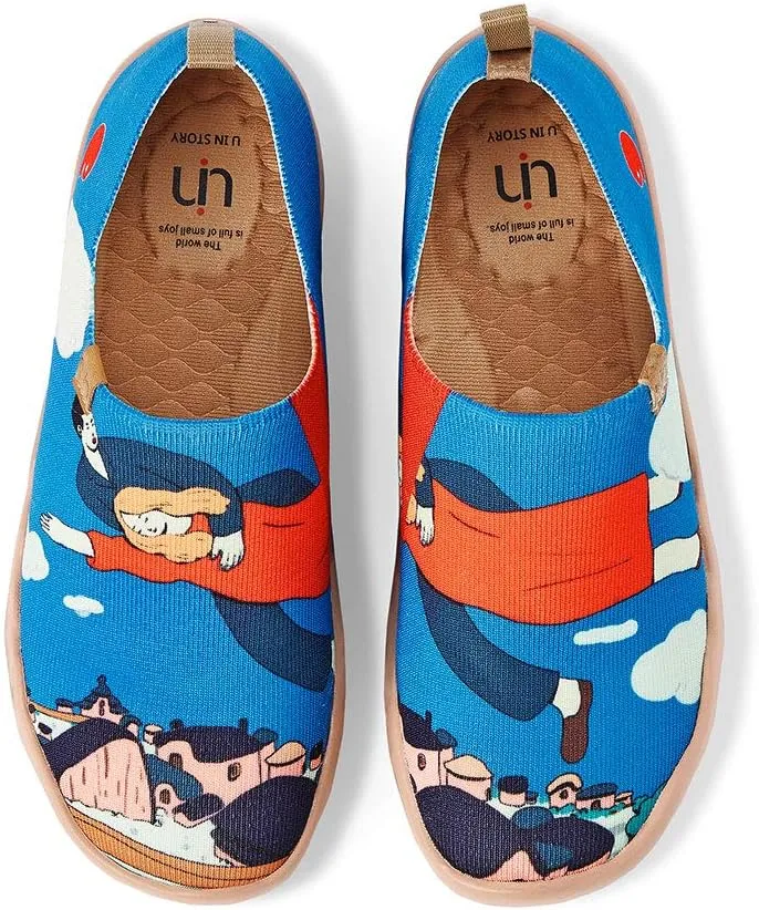 UIN Men's Loafers Lightweight Knitted Sneakers Walking Casual Slip Ons Funny Style Art Painted Travel Shoes Over The Town (12)